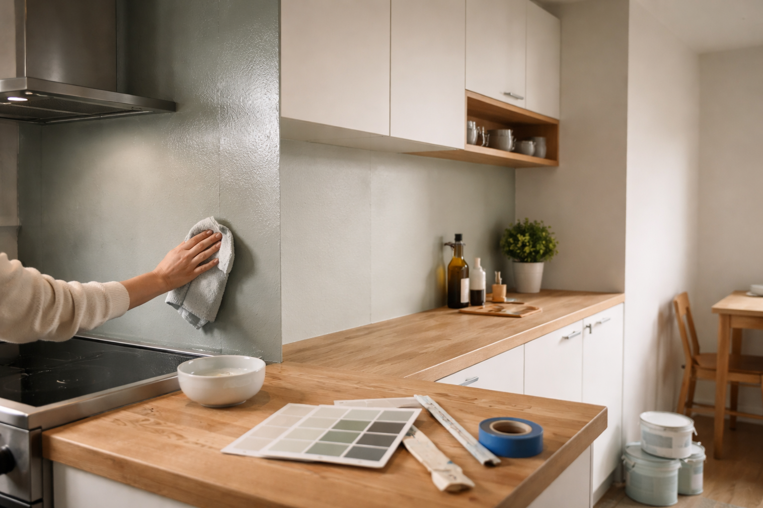 Vaskbar maling i køkkenet: sådan undgår du fedtede vægge og matte pletter